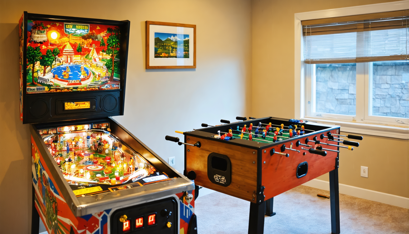 aménagez un espace ludique chez vous avec un flipper et un babyfoot ! offrez à votre famille des moments de bonheur, de convivialité et de partage autour de jeux intemporels qui plaisent à tous les âges.