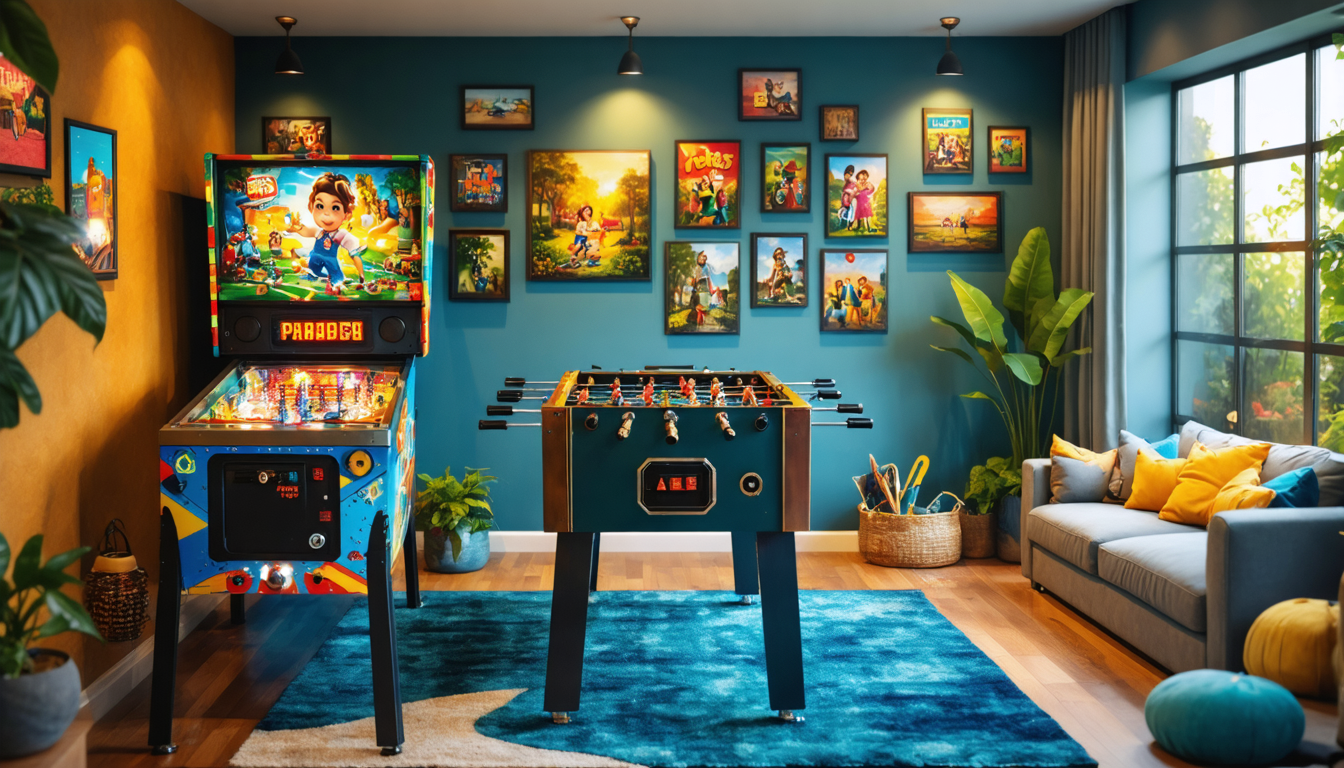 transformez votre intérieur en un véritable coin de paradis grâce au flipper et babyfoot ! découvrez comment installer ces jeux iconiques chez vous pour partager des moments de bonheur et de convivialité avec toute la famille.