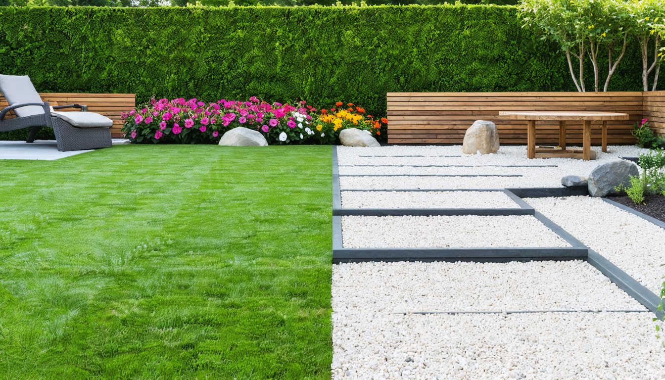 Transformez votre jardin : les essentiels à connaître avant de remplacer le gazon par du gravier !