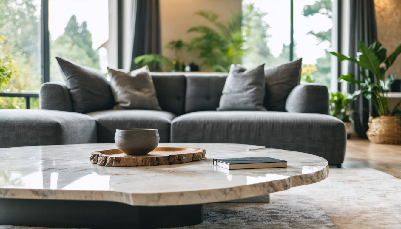 La table basse design : l&rsquo;alliance idéale entre l&rsquo;esthétique et la fonctionnalité pour sublimer votre salon
