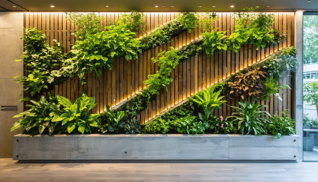 offrez à votre intérieur une touche naturelle et tendance avec un mur végétal artificiel. apportez fraîcheur et élégance à votre espace sans entretien, pour un coin verdoyant toute l'année.